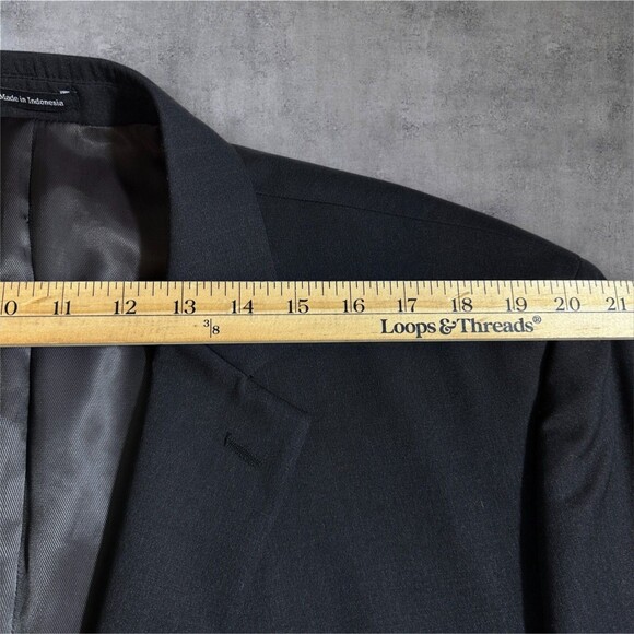PRONTO UOMO Mens Blazer 54L WOOL Charcoal Gray Sport Coat 2-Button Jacket Suits - Picture 6 of 12